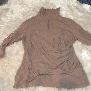 Tan Stretch Turtle Neck